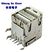 通孔 DIP 类型 USB 2.0/3.0 母插座连接器